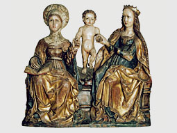 Dřevořezba sv. Anny Samatřetí z období kolem roku 1520